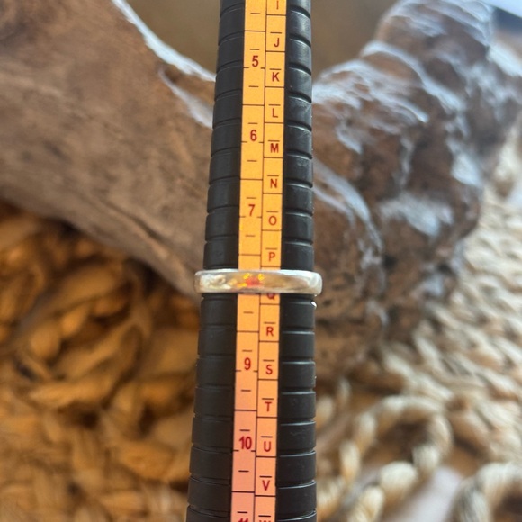 LARGE STERLING SILVER WITH ROSE QUART STONE RING - Picture 8 of 13